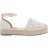 Shein Geometric Textured Espadrille Ankle Strap Flats