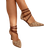 Shein Women's Vintage Elegant High Heel Mules With Strap, Floral Print Design, Brown Formal Shoes With Back Zipper, Comfortable Party Shoes, Work Shoes, Hig