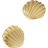Shein 1pair Elegant & Exquisite Seashell Shaped Earrings With Fashionable Style