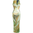 Shein Tie-Dye Printed Slim Fit Long Dress - Green