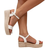 Shein Canvas Wedge LaceUp Sandals