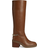 Michael Kors Women's Carlisle Chain-Detail Tall Boots Luggage (9.5M)