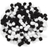 Panduro Hobby Pom Pom Mix Sorte og Hvide Mini Ø5-7 mm 400 Stk