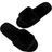 Shein Black Minimalist Fuzzy Bedroom Slippers