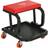 Homcom Rolling Mechanic with 360 Degree Swivel Red Seating Stool