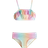 H&M Frill-Trimmed Bikini - Light Orange/Turquoise (1276626001)