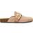Tory Burch Mellow Suede Buckle Slide Mules - Malva/Gold