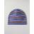 Polarn O. Pyret Striped Kids Beanie Hat - Blue
