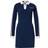 adidas Knitted Polo Dress - Night Indigo/Off White