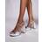 River Island Platform Heeled Sandals - Silver