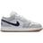 Jordan 1 Low Grade School Boys' Shoe - White/Midnight Navy/Neutral Grey