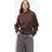 Topshop Compact Fitted Waist Cardi - Chocolate