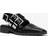 Michael Kors Darrington Crackled Patent Leather Slingback Loafer - Black