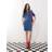 Noisy May Short Sleeve Denim Mini Dress - Mid Wash Blue