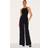 PrettyLittleThing Stretch Woven Square Neck Wide Leg Jumpsuit - Black