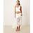 Abercrombie & Fitch Lace Detail Flowy Maxi Skirt White