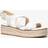 Michael Kors MK Lynn Leather Platform Espadrille Sandal - White