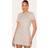 PrettyLittleThing Mushroom Herringbone Tailored Short Sleeve Mini Dress - Mushroom