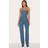 PrettyLittleThing Vintage Wash Bandeau Style Straight Leg Denim Jumpsuit
