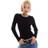 Stradivarius Ribbed Knit Cardigan - Black