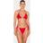 PrettyLittleThing Red Basic Triangle and Tie Side Bikini Set - Red