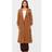 PrettyLittleThing Faux Suede Belted Trench Coat - Camel