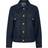 Pieces Co-Ord Trucker Jacket - Dark Blue Denim