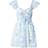 Hollister Short Sleeve Shirred Waist Detail Mini Skater Dress - Floral Print