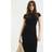 River Island Short Sleeve Midi Dress - Black