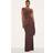 PrettyLittleThing Slinky Off Shoulder Wrap Detail Maxi Dress - Chocolate