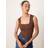New Look Square Neck Slinky Bodysuit - Brown