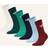 adidas Trefoil Cushion Crew Socks 6 Pairs - Off White/Semi Court Green
