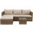 Sunfun Soffgrupp Larvik Konstrotting Natur Loungeset, 1 Bord inkl. 1 Soffor