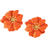 Shein pair Trendy HolidayStyle Painted MultiColor Floral Stud Earrings Suitable For Women