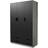 URBN Living Ash Grey & 3 Door 4 Drawer Storage Shelf Black/Grey Wardrobe 108x180cm