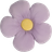 OHS Flower Shaped Scatter - Purple/Yellow Complete Decoration Pillows Purple, Yellow (40x40cm)