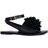 Shein Plus Womens Fashion New Summer Comfortable Flat SlipOnSlip Solid Color Ladies Sandals With Decorative Floral Strap Buckle Beach Vacation Roman