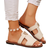 Shein Women OneStrap Flat Slide Slippers Animal Pattern Decor Lightweight Summer Casual Beach Sandals