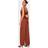 PrettyLittleThing Woven Cut Out Bow Detail Jumpsuit - Chocolate