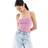 Bershka Polyamide Bandeau Top - Light Pink