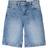 Bershka Baggy Jeansshorts I Lång Modell - Blå