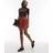 Topshop Minikjol I Satin Med Spets - Orange