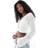 Bershka Crochet Button Front Cardigan - Ecru