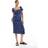 New Look Ditsy Floral Milkmaid Satin Midi Dress - Blue