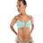 New Look Ditsy Floral Underwire Bikini Top - Blue