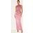 PrettyLittleThing Woven High Neck Ruched Drape Midaxi Dress - Dusty Pink