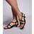 River Island kitten heel toe thong sandal in black