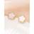 Shein pair Fashionable Chic Dance Party Style Lucky Clover Shaped Earrings With Rhinestone Decoration For Women Gift For Party