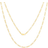 Nuragold 10k yellow gold 2.5mm figaro italian chain link necklace mens women 16"-26"