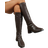 Shein Womens MidCalf Boots Solid Color Leather Zipper Back Combat Boots Square Toe PU Leather Fashion Brown High Boots Versatile Western Boots